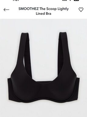Aerie Scoop Lightly Lined Bra - Black